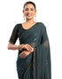 Vasthrlay Georgette Printed Unstitched Maroon Saree