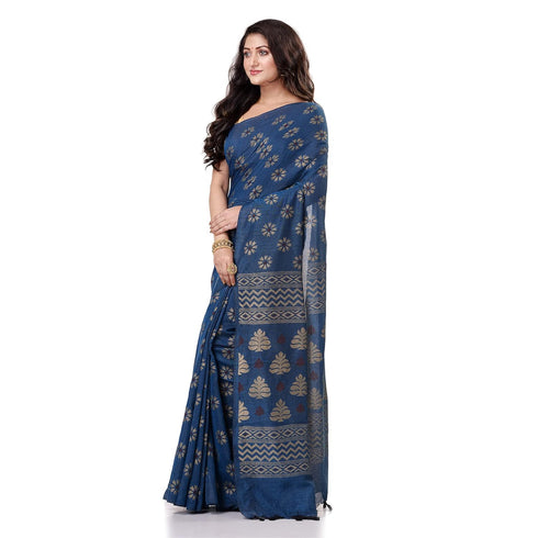 Vasthrlay Bengal Cotton `s Handloom Prussian