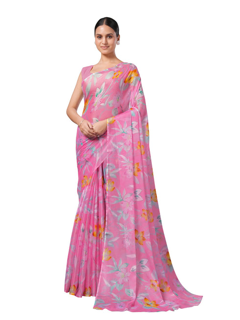 Vasthrlay Chiffon Floral Saree