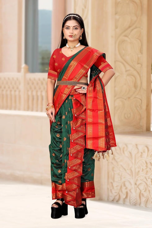 Vasthrlay Paithani Maharashtrian Contrast Traditional