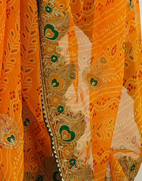 Vasthrlay Georgette Embroidery Red1 Red Saree
