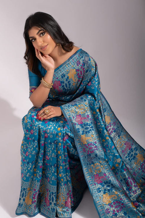Vasthrlay Banarasi Unstitched Saree