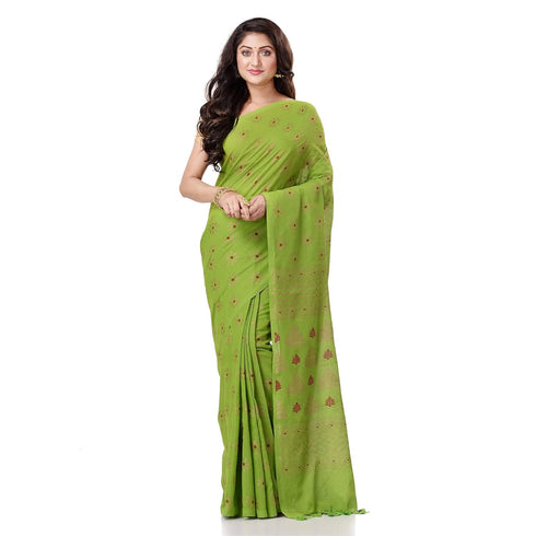 Vasthrlay Bidesh Cotton Blouse Db180122abhrak Green