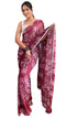 Vasthrlay Maroon Georgette Printed Unstitched Saree