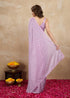 Vasthrlay Chiffon Siroski Unstitch Pink Ethnic Wear