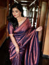 Vasthrlay Kanjivaram Banarasi Unstitched Blue Ethnic Wear