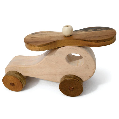 Wooden Helicopter Toy for Kids | Natural Neem Wood Toy