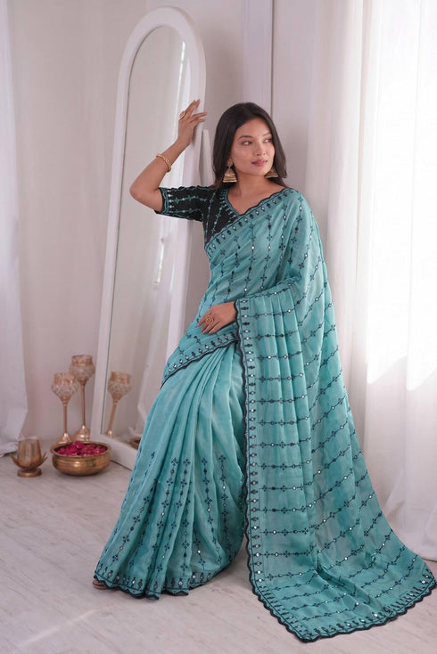 Vasthrlay Embroidery Unstitched Saree