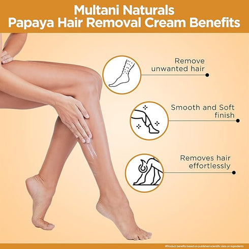 Multani Naturals Papaya Hair Removal Cream