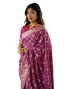 Vasthrlay Banarasi Weaving Purple Saree With Unstitched Blouse Piece