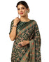 Vasthrlay Georgette Bandhani Unstitched Wine Saree