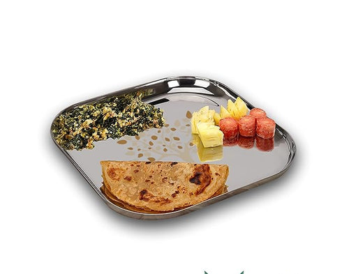 Stainless Steel Square Plate Set of 6