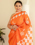 Vasthrlay Chanderi Printed Unstitched Blue Saree