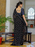 Vasthrlay Georgette Printed Unstitched Dark Green Saree