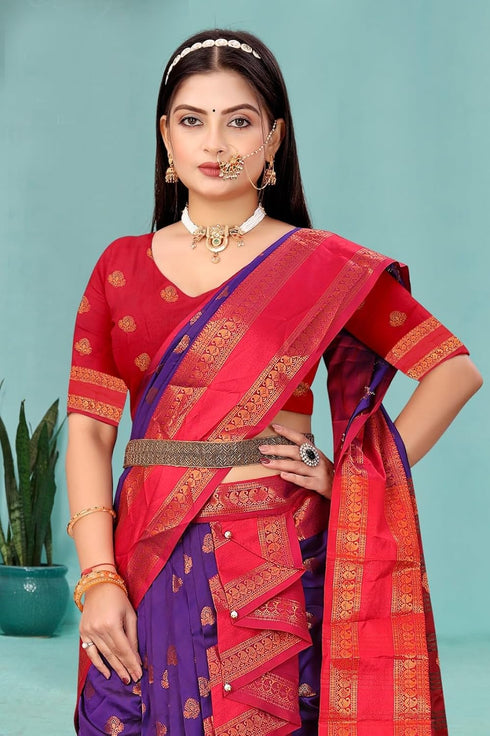 Vasthrlay Paithani Maharashtrian Contrast Traditional