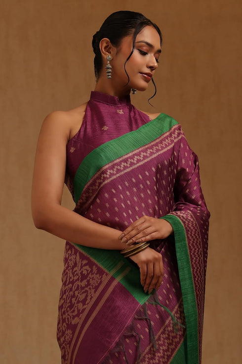 Vasthrlay Purple Tussar Designs