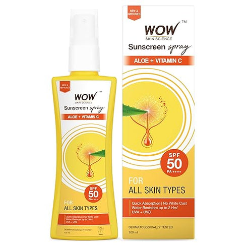 WOW Skin Science Sunscreen Spray | For All Skin Types | SPF 50 PA++++