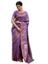 Vasthrlay Womens Weaving Unstitched Lavender Saree