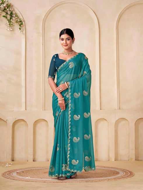 Vasthrlay Georgette Embroidery Unstitched