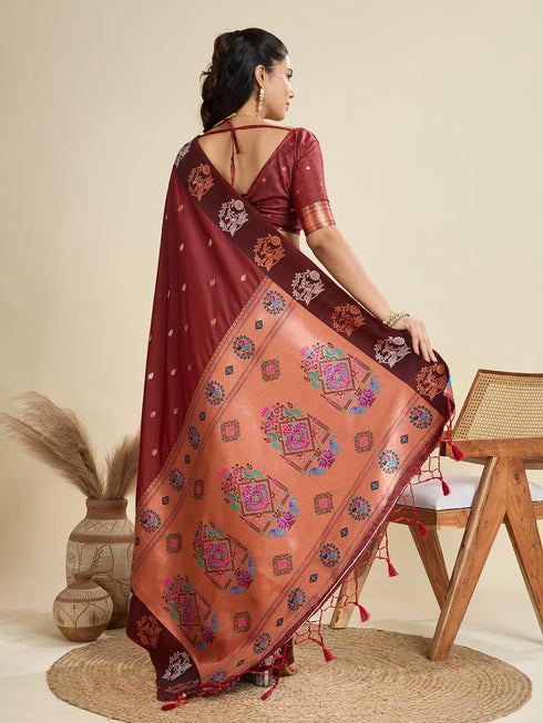 Vasthrlay Banarasi Jacquard Paithani