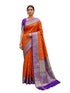 Vasthrlay Jacquard Traditional Unstitch Purpleorange Ethnic Wear