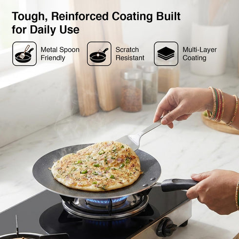 Prestige Aluminium Omega Select Plus Non-Stick Concave Tawa