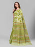 Vasthrlay Cotton Printed Mulmul Cream Saree
