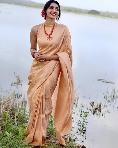 Vasthrlay Banarasi Unstitched Saree