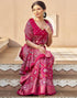 Vasthrlay Printed Traditional Patola Inspired Navyblue