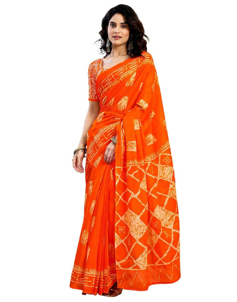 Vasthrlay Womens Printed Unstitched Dark Green Saree