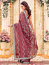 Vasthrlay Scalloped Embroidery Mustard Mustard Yellow Saree