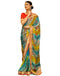 Vasthrlay Bandhani Embroidery Unstitched Multicolor Saree