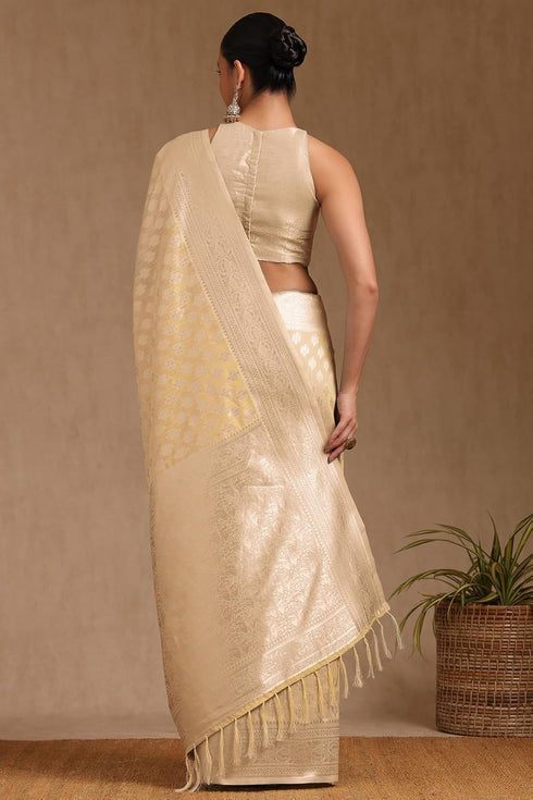 Vasthrlay Peach Tussar Woven
