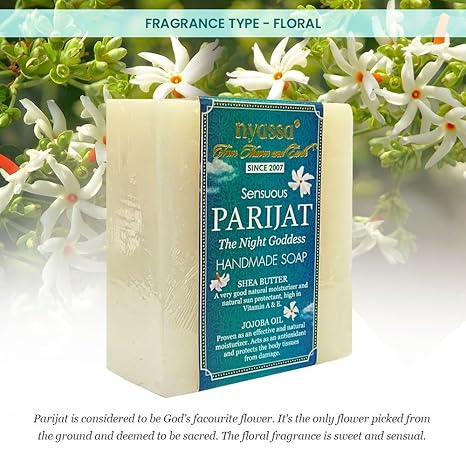 Nyassa Luxurious Parijat Handmade Natural Bathing Soap