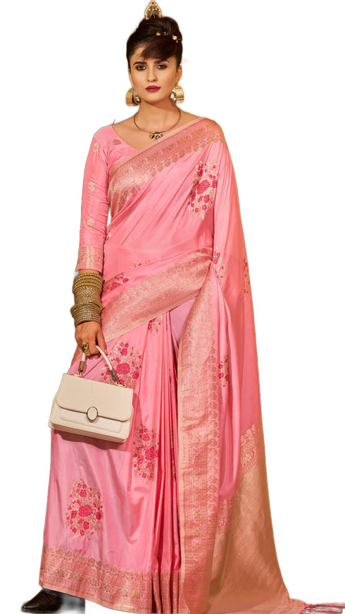 Vasthrlay Banarasi Unstitched Saree
