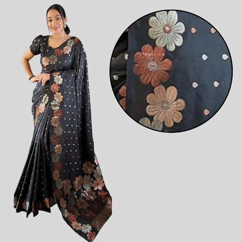 Vasthrlay Women's Paithani Ethnic Unstitched Saree