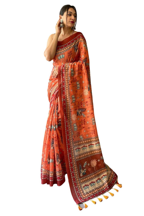 Vasthrlay Cotton Kalamkari Printed Ethnic Wear