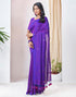Vasthrlay Womens Sequence Unstitched Red Saree