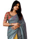 Vasthrlay Womens Printed Unstitched Purple Saree