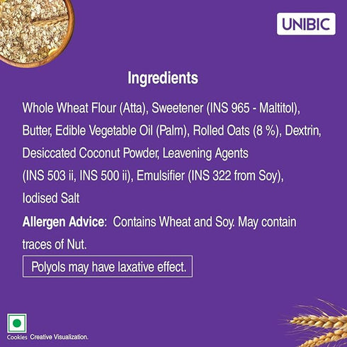 Unibic Sugar Free Oats Cookies