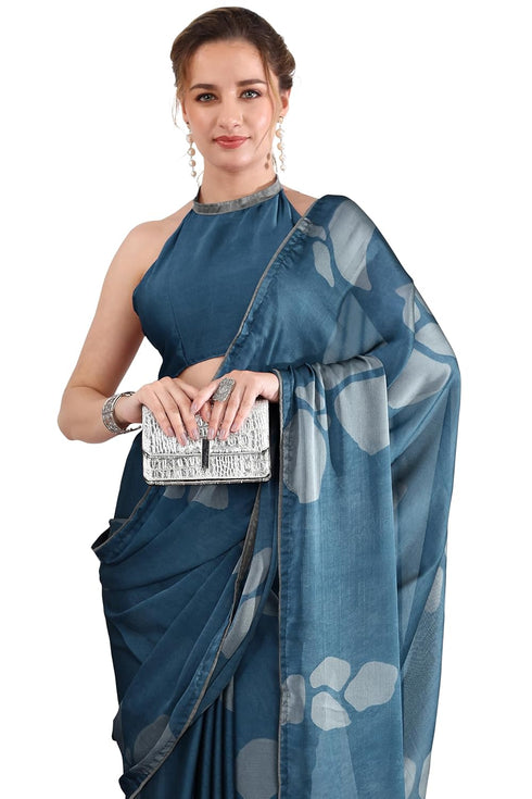Vasthrlay Fashion Chiffon Geometric Printed Ethnic Wear