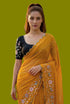 Vasthrlay Yellow Unstitched Saree
