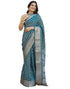Vasthrlay Womens Printed Unstitched Green Saree