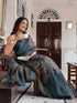 Vasthrlay Womens Printed Unstitched Dusty Pink Saree