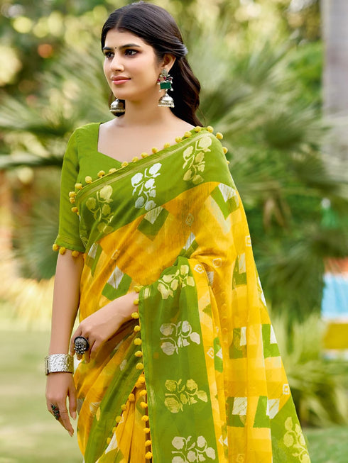Vasthrlay Printed Unstitched Sr Ethnic Wear