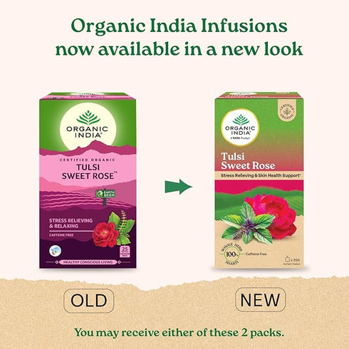 Organic India Tulsi Sweet Rose Tea bags