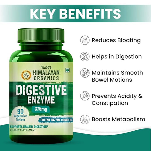 Himalayan Organics Digestive Enzyme 375 Mg Capsules