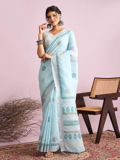 Vasthrlay Printed Unstitched Blouse Ethnic Wear