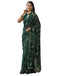 Vasthrlay Georgette Bandhani Unstitched Maroon Saree