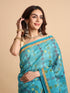 Vasthrlay Cotton Printed Blue Saree